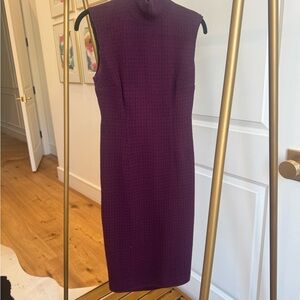 Tracy Reese Purple Mock Neck Sheath Dress